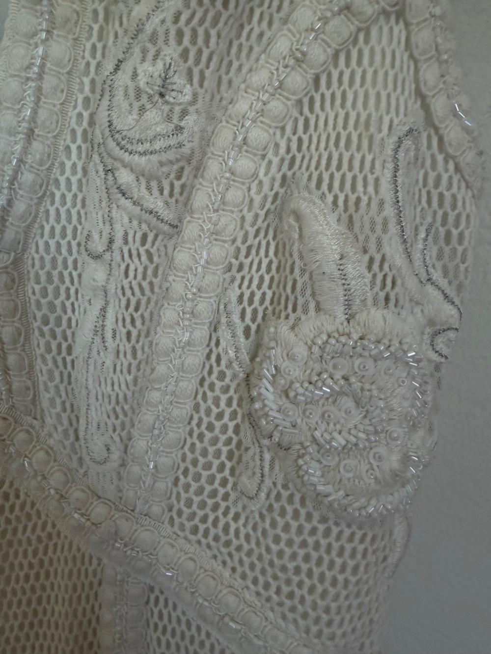Anthropologie X Not So Serious Pallavi Mohan Lace Sequin Embellished Mini Dress - Picture 8 of 9